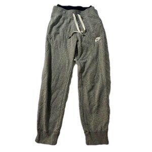 Nike Air Grey Sweats Jogging Pants With Built In Double Waist Drawstrings Small